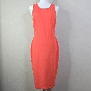 Guess Orange Sleeveless Midi Sheath Dress for Cocktail size  Medium